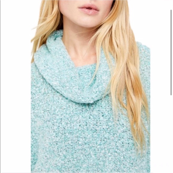 LAST SZ S! NWT Free People | BFF Sweater Aqua Star - Picture 3 of 14
